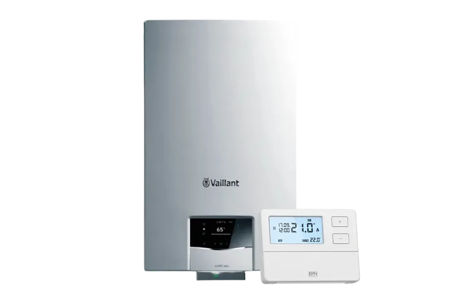 A Vaillant boiler with a smart thermostat